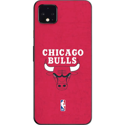 NBA Chicago Bulls Red Distressed Google Pixel 4 XL Skin